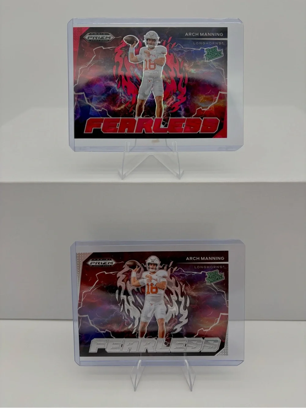 2025 Panini Prizm Draft Picks Arch Manning Fearless Rookies Red Ice 2 Card Lot